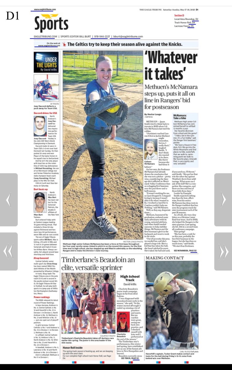 Colleen McNamara is finishing up an impressive career at Methuen by having a fantastic senior year!!