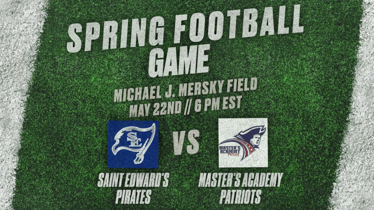 Come join SES for our last athletics event of the season! 🏈 The Spring Football team takes on Master's Academy of Vero at home this Thursday, 5/22, at 6 PM! 🏴‍☠️ There will be no gate entry fee, but new/gently used shoe donations are appreciated for the Soles4Souls campaign!