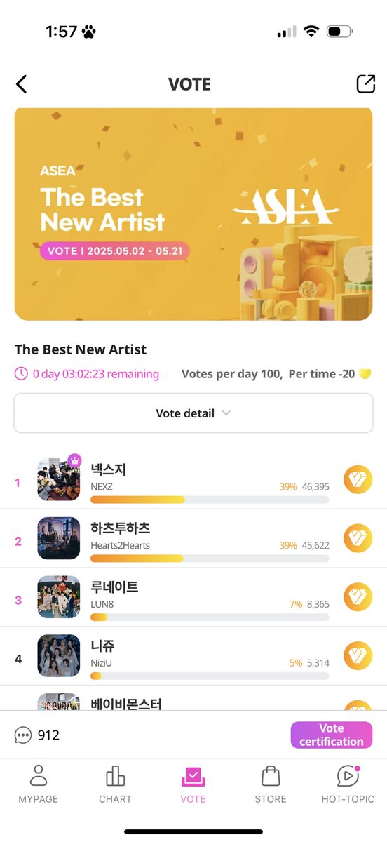 guys the gap between 1st and 2nd on My1Pick is not much, we should be careful, only 3 hours left ! 🫶🏼