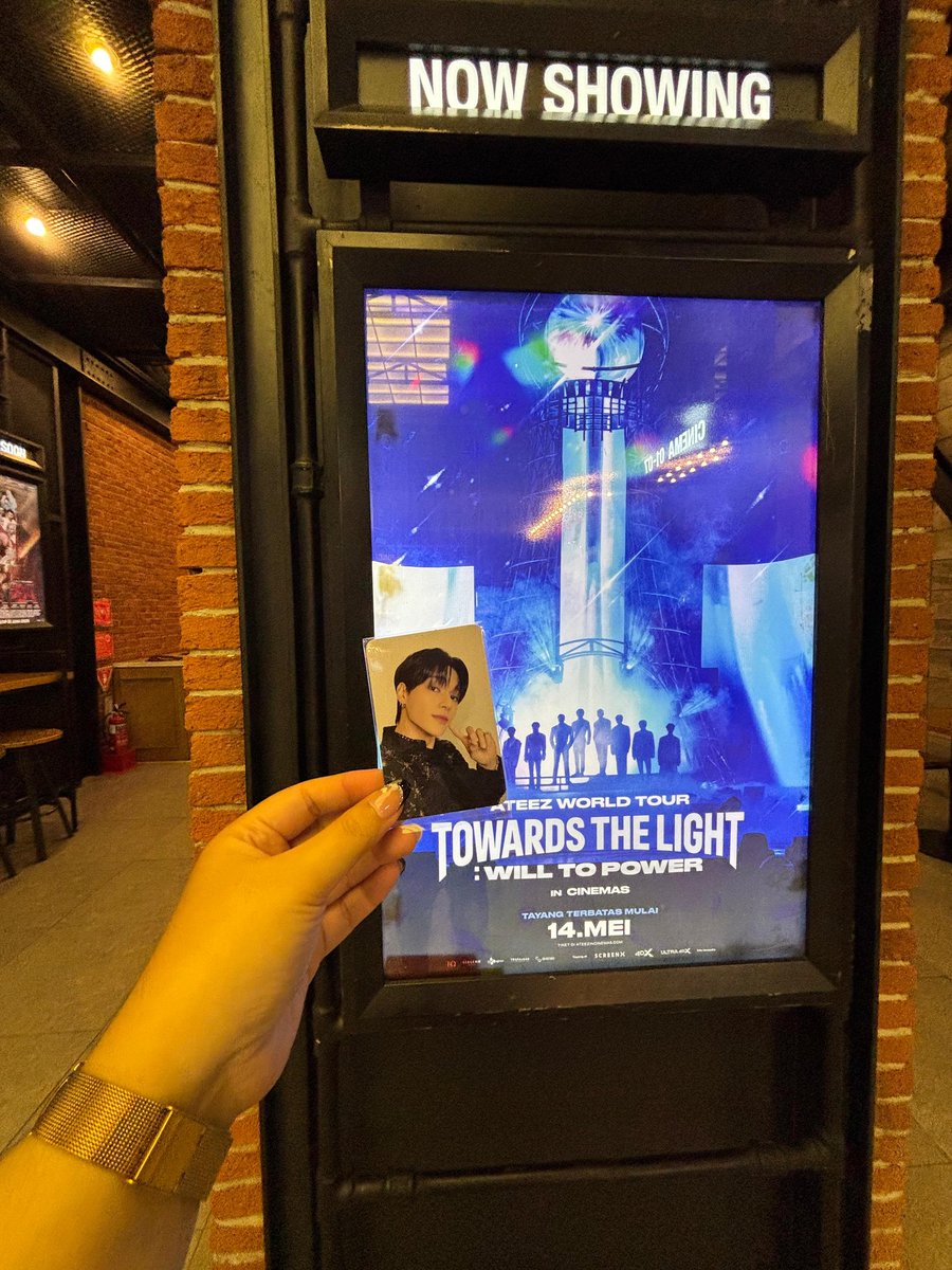 allfor_woo's tweet photo. May 18, 2025.. Unforgettable day.. People said, loneliness could kill and I witnessed it. But with them, I'm never alone and i will never be.. Special thanks to @CGV_ID for making this happen. 
Ateez, please come to Indonesia!!! #ATEEZ_WORLD_TOUR_IN_CINEMAS https://t.co/mNGHtZqpwr