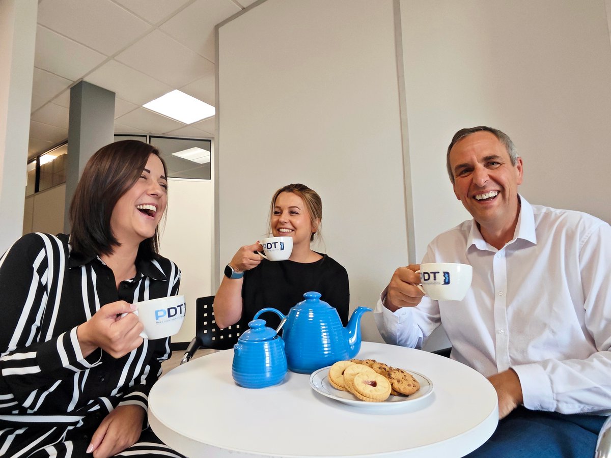 PDTsolutions's tweet photo. International Tea Day at PDT ☕
There’s nothing like a tea break to bring the team together — and today we’re celebrating the power of a good brew!
Here’s to the mugs, the laughs, and the teamwork behind the scenes! 👏
#InternationalTeaDay #TeamPDT #DriverTraining #BrewAndThink https://t.co/9XRV5wNl0e