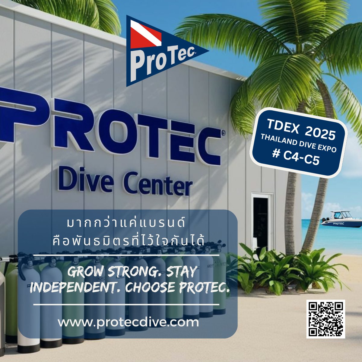 protecdive's tweet photo. Grow strong! Stay independent! Choose ProTec!
22-25 May 2025
BOOTH # C4-C5, QSNCC Thailand
Visit us at Thailand Dive Expo (TDEX)!

#TDEX #TDEX2025 #DiveExpo #ThailandDiveExpo #protecdive #protecmember #protecmember #TrainWithProTec #DiveThailand #scubadiving #ScubaAdventure https://t.co/u5rThEhhw5