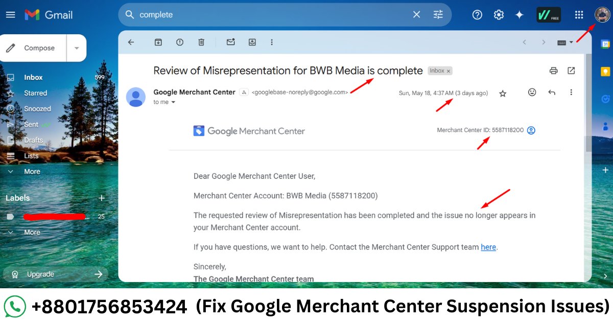 freelancer_22's tweet image. Google Shopping Account Reinstated 🚀
Just reinstated another Google Merchant Center account that was suspended for misrepresentation.
#GMCFix 
#SuspensionHelp 
#OnlineStoreGrowth 
#GoogleShoppingExpert 
#MerchantCenterReinstated
