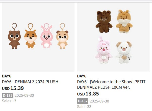 #wtsday6

OPEN FAST PO DENIMALZ

💸Estimasi Harga
Plush 2024 315k DP 250k
Petit 10cm 280k DP 220k

✅bersih INA
✅ada GO WA
❌packing+admin 🍊
🏡Surabaya

Yg mau, PC aja yaaaa