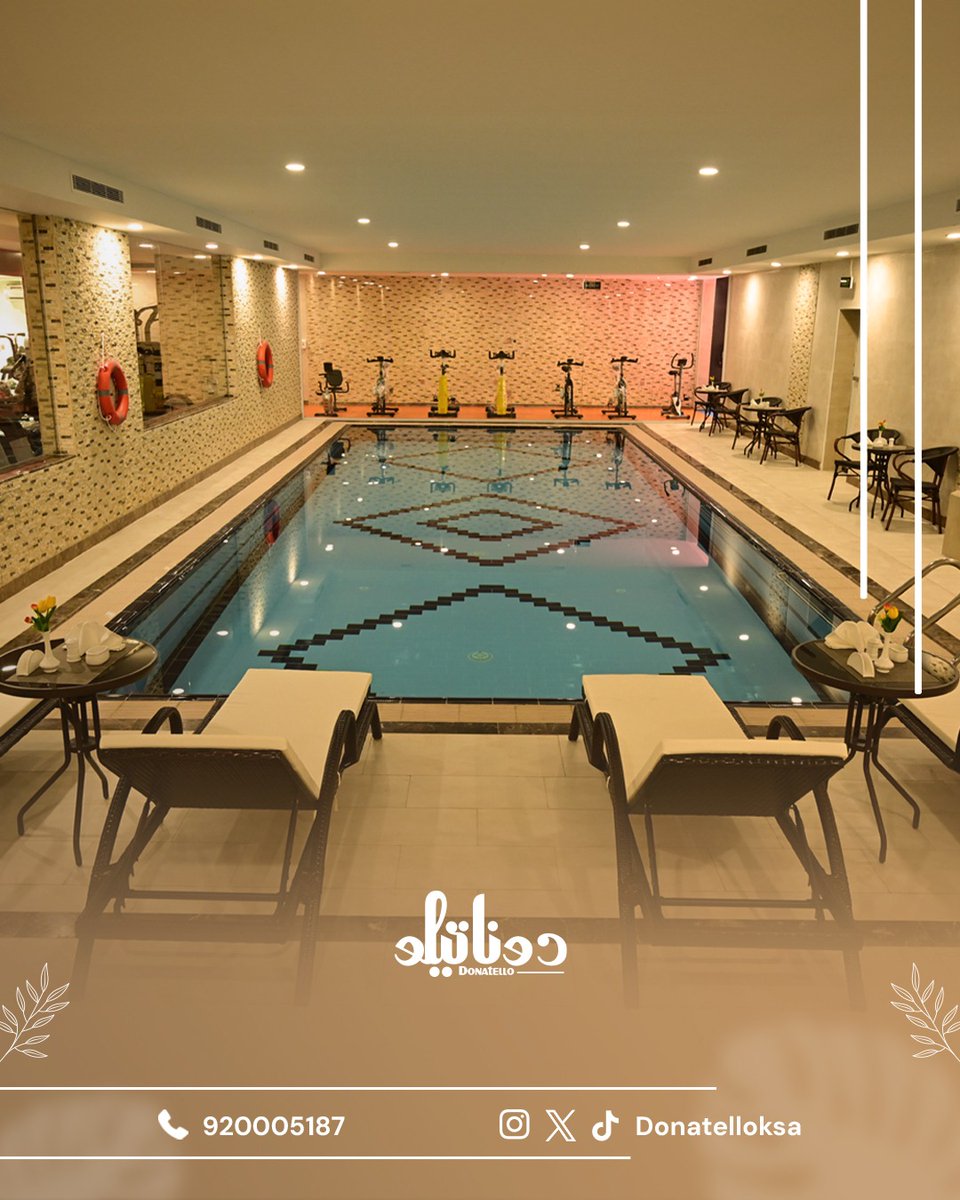 بعد يوم طويل، لا شيء يُعيد لك الطاقة كالغوص في مسبح دوناتيلو! 🏊‍♂️
مياه دافئة، جلسات مريحة، ومشروبات تُنعش الحواس.
احجز الآن واستعد للغوص في عالم من الانتعاش!
920005187
#مسبح_دوناتيلو #انتعاش_لا_يُقاوم #رفاهية