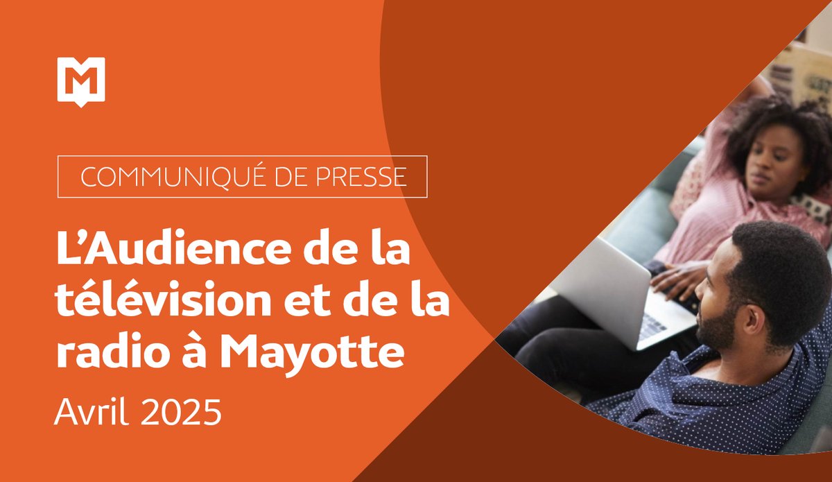 [#AudiencesOutremer🌎]

📺Près de 6 Mahorais sur 10 regardent la télévision chaque jour en moyenne.

👉Découvrez l'audience de la télévision et de la radio à Mayotte en avril 2025 : mediametrie.fr/fr/laudience-d…