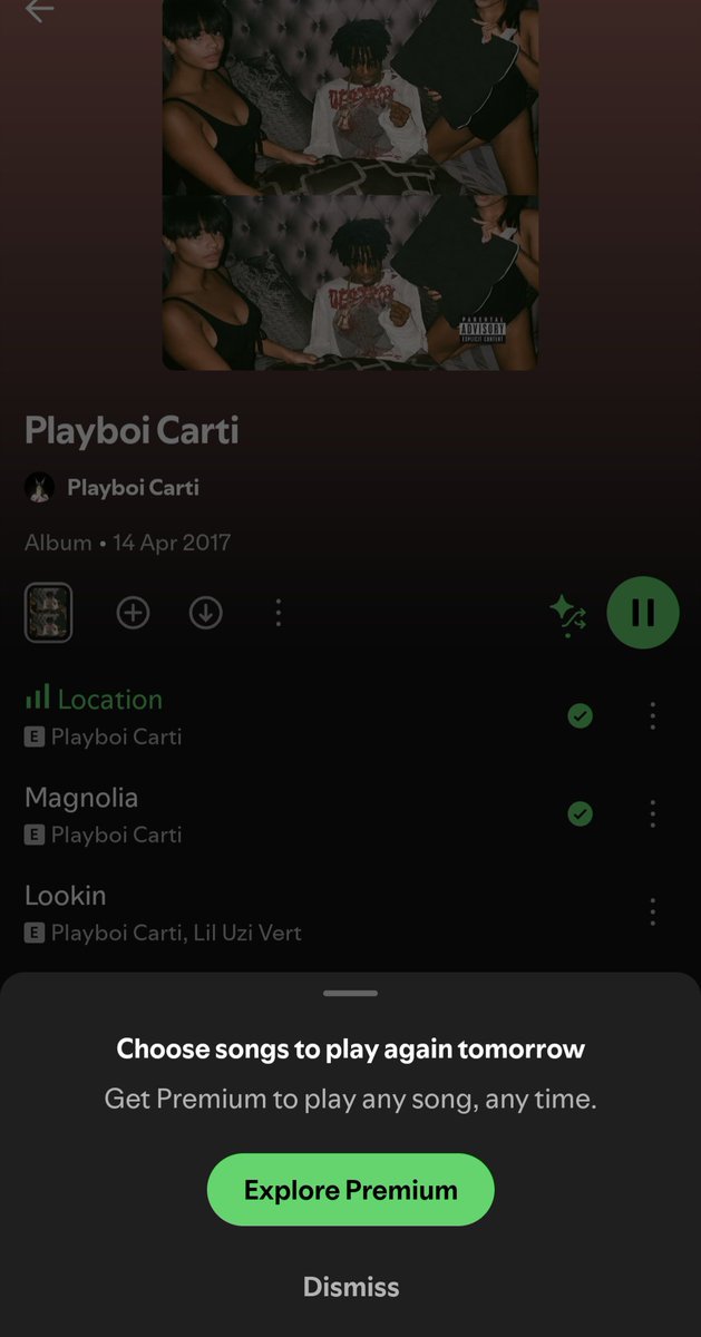 sladehehe's tweet photo. What the fuck Spotify https://t.co/KdR2Woz9Js