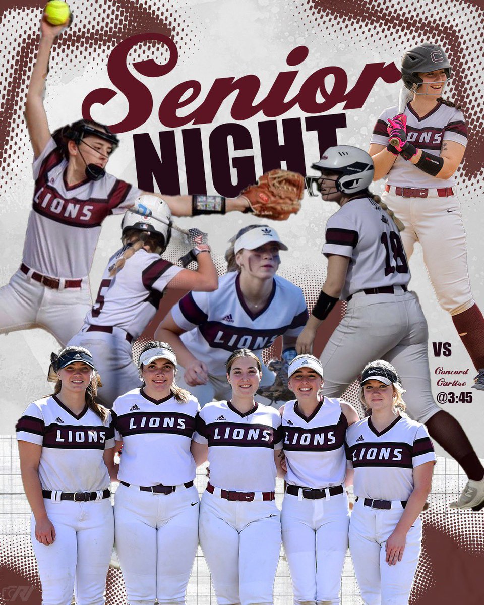 CHS Softball (@chslionssb) on Twitter photo GAMEDAY🥎
SENIOR NIGHT
Chelmsford🦁 vs Concord-Carlisle🟡
4:15 First Pitch, be there for 3:45/4 for Senior announcements!
<a href="/_LionsAthletics/">Chelmsford HS Athletics</a> GAMEDAY🥎
SENIOR NIGHT
Chelmsford🦁 vs Concord-Carlisle🟡
4:15 First Pitch, be there for 3:45/4 for Senior announcements!
<a href="/_LionsAthletics/">Chelmsford HS Athletics</a>