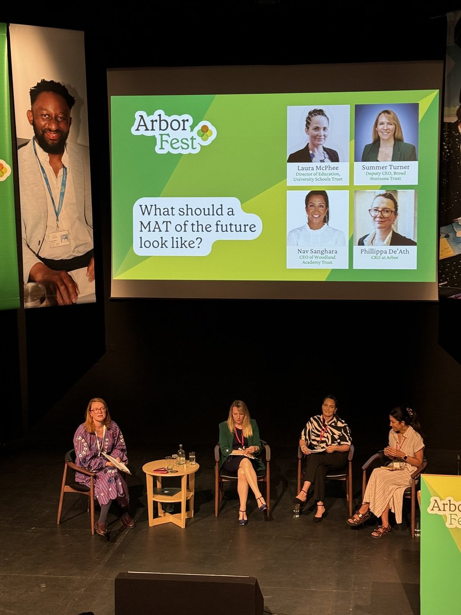 ArborEdu's tweet photo. "A MAT of the future looks at how we prepare children, the next generation of leaders, for life beyond the school gates" - Laura McPhee on the MAT Stage at #ArborFest.
One of many exciting talks taking place across the event today. https://t.co/T9EZpjev7N