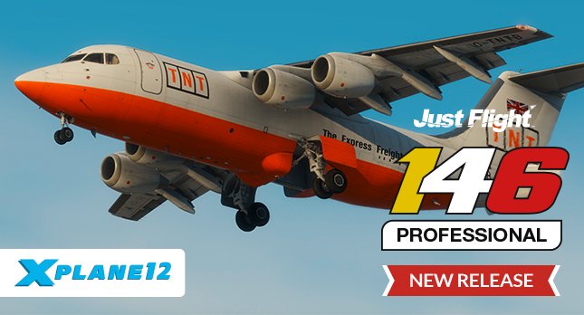 The new X-Plane 12 edition of Just Flight's 146 Professional is now on sale - fly eight variants of this classic British airliner with over 40 liveries! tinyurl.com/4vn9xzt4 #xplane #xplane12 #xp12