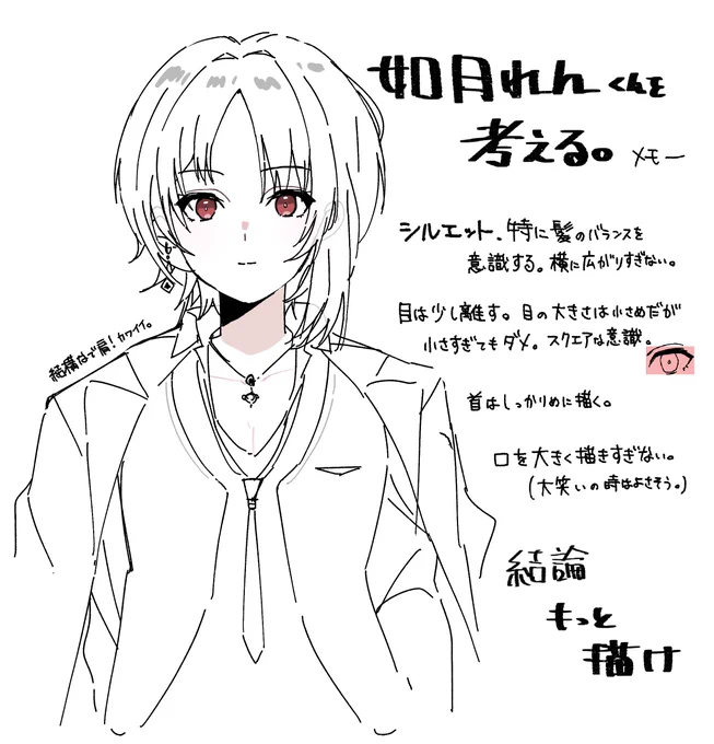 れんくん描く時メモ(個人の所感です) 