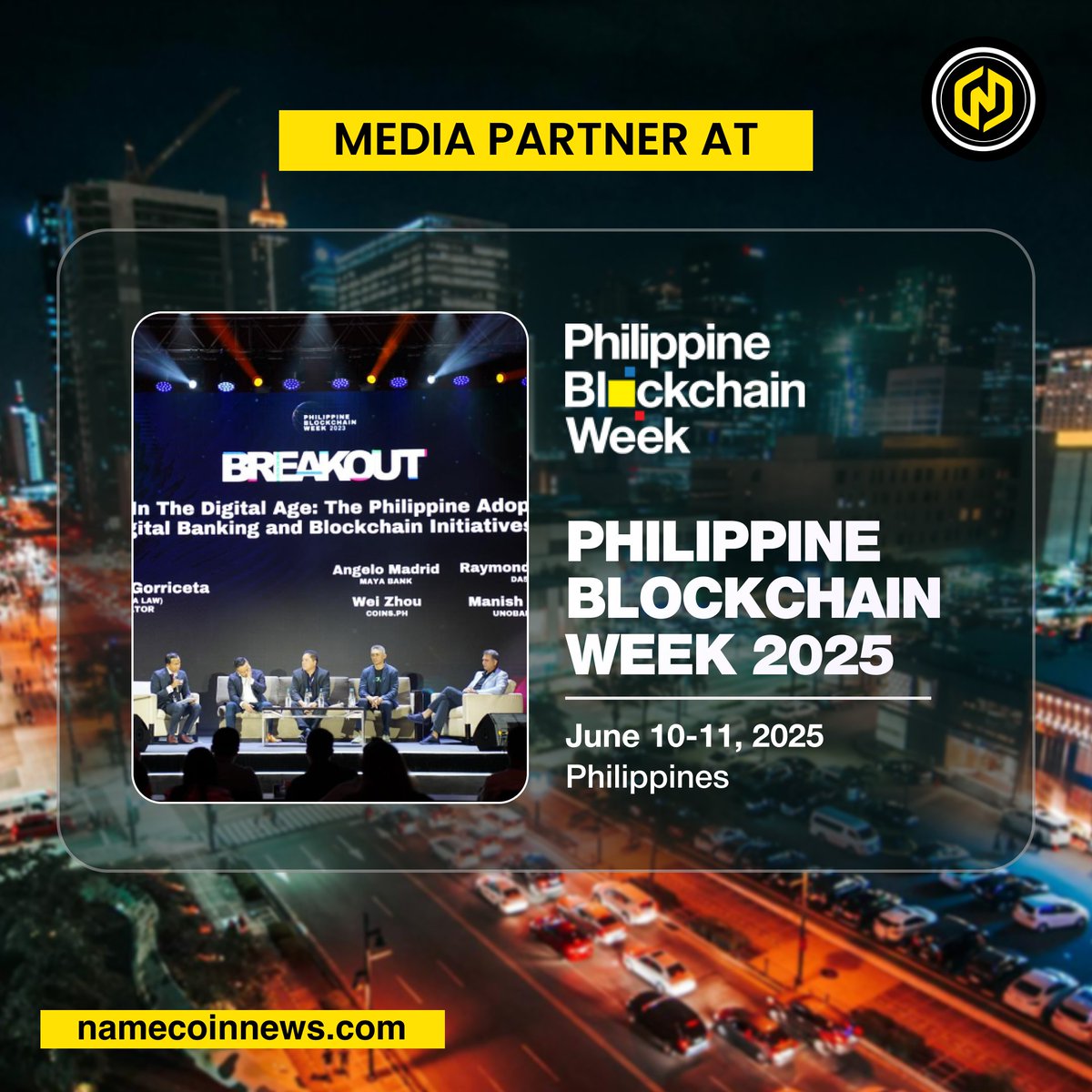 NameCoinNews_'s tweet image. 🔥 Blockchain. DeFi. Web3. NFTs. AI. All in one place.
We’re hyped to be a Media Partner for Philippine Blockchain Week 2025 – the Philippines’ premier blockchain conference! 🇵🇭

🗓 June 10–11, 2025
🔗 pbw.ph

#PBW2025 #NameCoinNews #BlockchainPH #PBWDecoded…