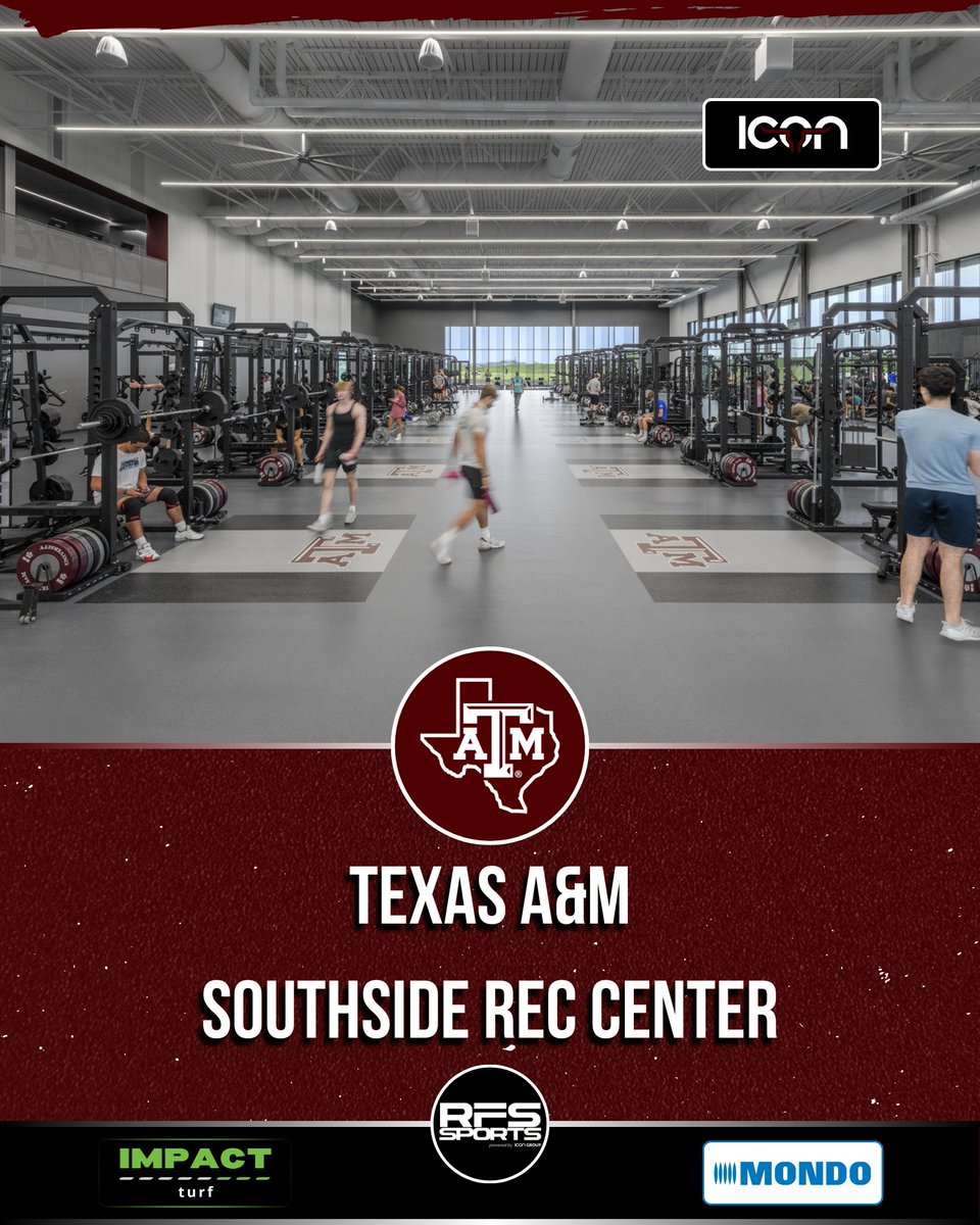 RFS Sports (@rfs_sports) on Twitter photo Texas A&M's Southside Rec Center weight room is powered by a <a href="/MondoSport_USA/">Mondo Sport USA</a> #SportImpact Hybrid floor and #IMPACTTurf zone 🏋️🔥
Looking for sports flooring installation? Find your local sales rep for more info: team-icon.com/#find-a-sales-…
#WeBuildICONs #IconicRooms Texas A&M's Southside Rec Center weight room is powered by a <a href="/MondoSport_USA/">Mondo Sport USA</a> #SportImpact Hybrid floor and #IMPACTTurf zone 🏋️🔥
Looking for sports flooring installation? Find your local sales rep for more info: team-icon.com/#find-a-sales-…
#WeBuildICONs #IconicRooms