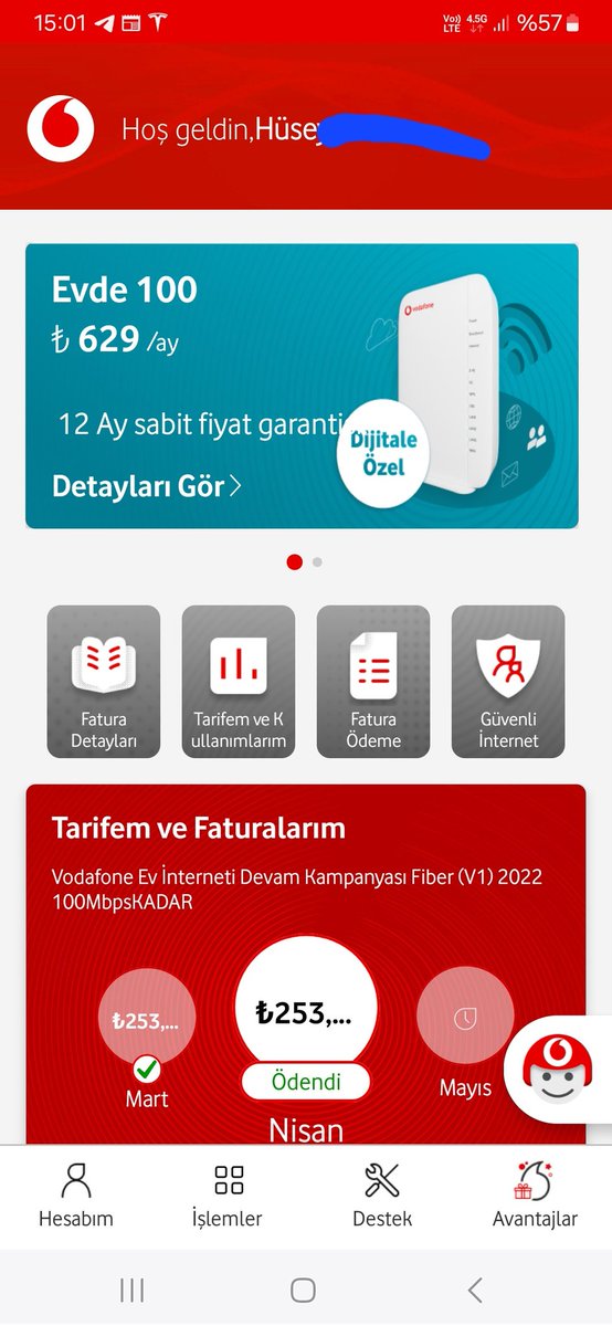 yuce_bjk's tweet photo. Vodofone evde internet sözleşmem bitmesine 16 gün kaldı 255 tl öderken verilen teklif 629 tl bunu biri açıklayabilirim yüzde yüz kıkbeş[%145] @VodafoneDestek @iletisim @tcbestepe @HMBakanligi https://t.co/KoOHioBmZB