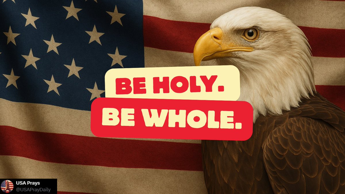 USAPrayDaily's tweet photo. Holiness isn’t about being perfect — it's about being set apart for God's purpose.
Wholeness starts with surrender.
#BeHoly #WholenessInChrist #USAPrays https://t.co/TB9zAJcrih