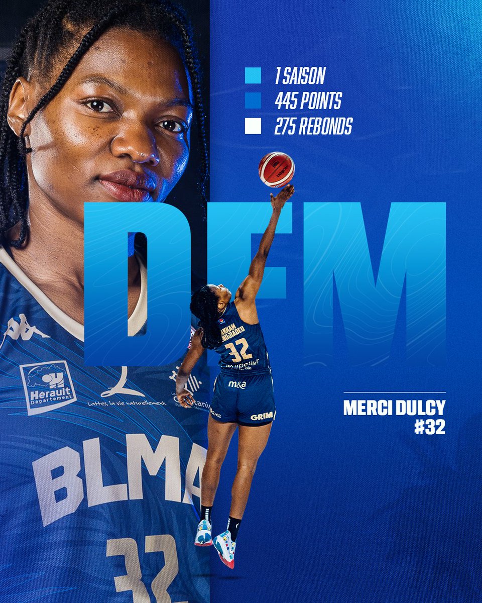 📝 Annonce Effectif - Saison 25/26.

Dulcy Fankam Mendjiadeu quitte le BLMA après une année passée à nos côtés.

Nous sommes reconnaissants d’avoir pu parcourir un bout de chemin avec elle. 💙

#BLMA | 📸 Philippe Sheraf &amp; Marie Marcel