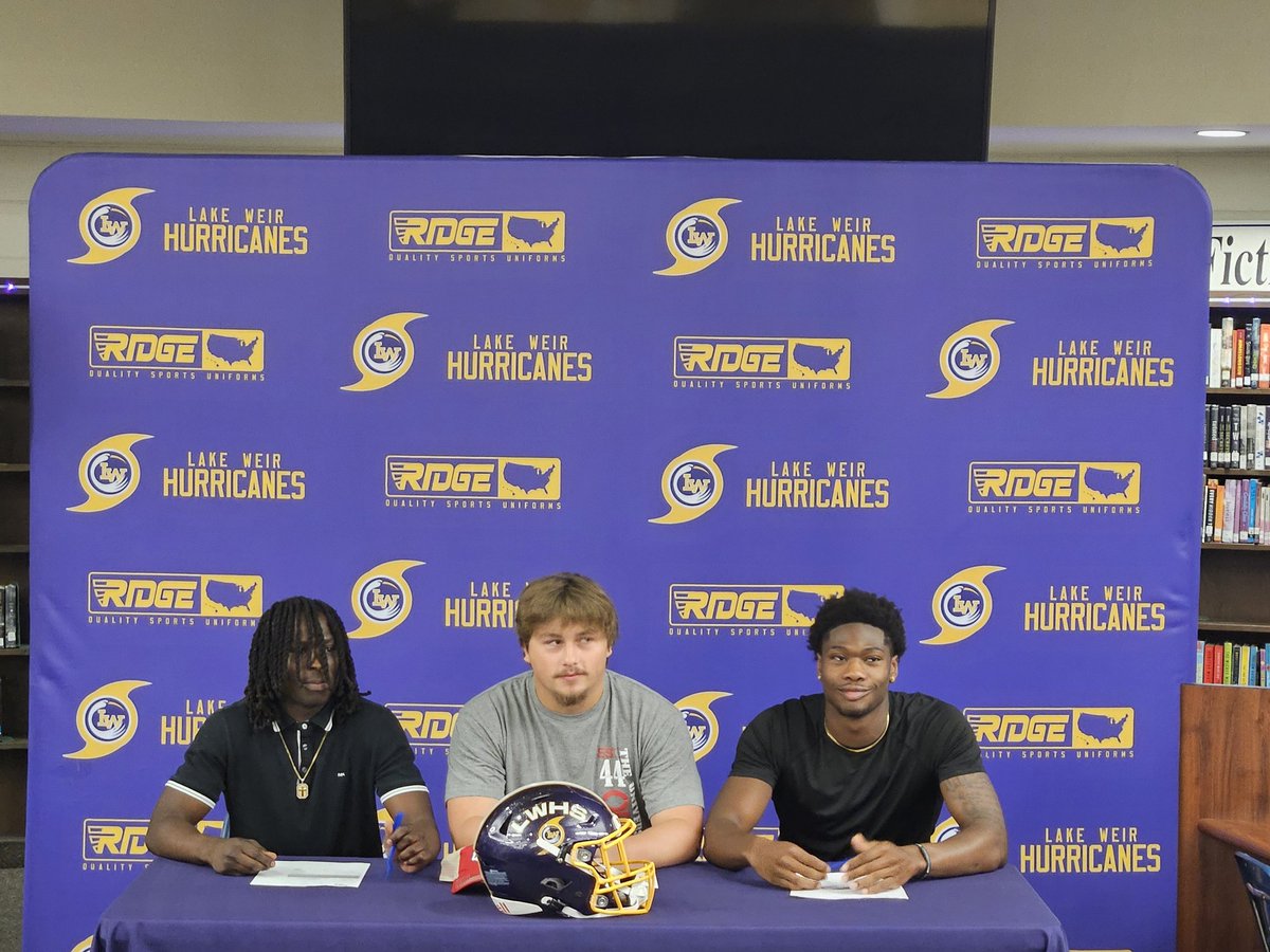 January M Trapp (@trappjanuary) on Twitter photo Great things are happening <a href="/LWHS_Canes/">Lake Weir High</a> this morning. Three seniors are signing to play college football. Way to go, guys! <a href="/Coach_Rob173/">Jason Roberts</a> <a href="/wkmcateer4/">William McAteer</a> Great things are happening <a href="/LWHS_Canes/">Lake Weir High</a> this morning. Three seniors are signing to play college football. Way to go, guys! <a href="/Coach_Rob173/">Jason Roberts</a> <a href="/wkmcateer4/">William McAteer</a>