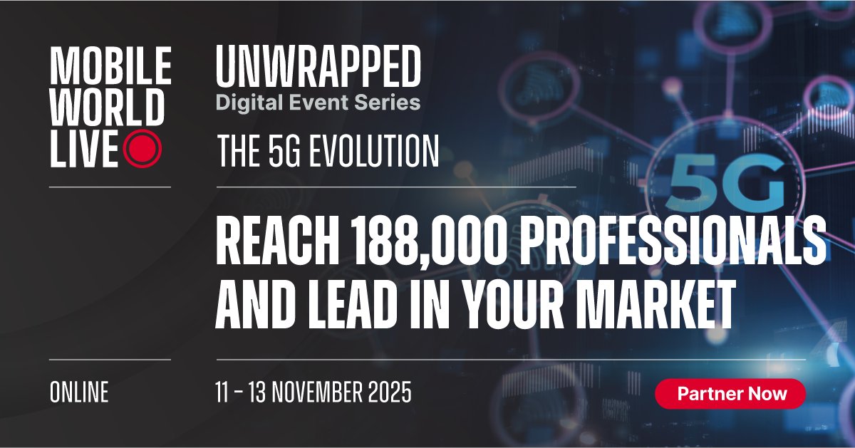 188,000 professionals are eager to hear from preeminent authorities and top executives as part of the ultimate digital event – Unwrapped: The 5G Evolution.   

Take centre stage and elevate your expertise on one of six critical topics...

mobileworldlive.com/unwrapped/the-…