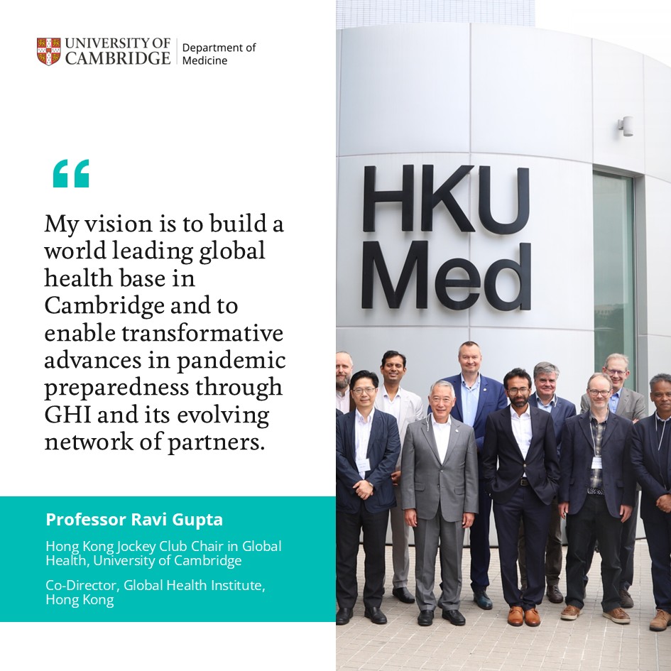 Cambridge Department of Medicine (@medcambridge) on Twitter photo Professor <a href="/GuptaR_lab/">Gupta Lab</a> has been appointed the Hong Kong Jockey Club Chair in Global Health at <a href="/Cambridge_Uni/">Cambridge University</a>.
Professor Gupta will co-direct the <a href="/HKJC_Racing/">HKJC Racing</a> Global Health Institute to accelerate vaccine research & enhance pandemic preparedness.
🔗buff.ly/SzVfSm4 Professor <a href="/GuptaR_lab/">Gupta Lab</a> has been appointed the Hong Kong Jockey Club Chair in Global Health at <a href="/Cambridge_Uni/">Cambridge University</a>.
Professor Gupta will co-direct the <a href="/HKJC_Racing/">HKJC Racing</a> Global Health Institute to accelerate vaccine research & enhance pandemic preparedness.
🔗buff.ly/SzVfSm4