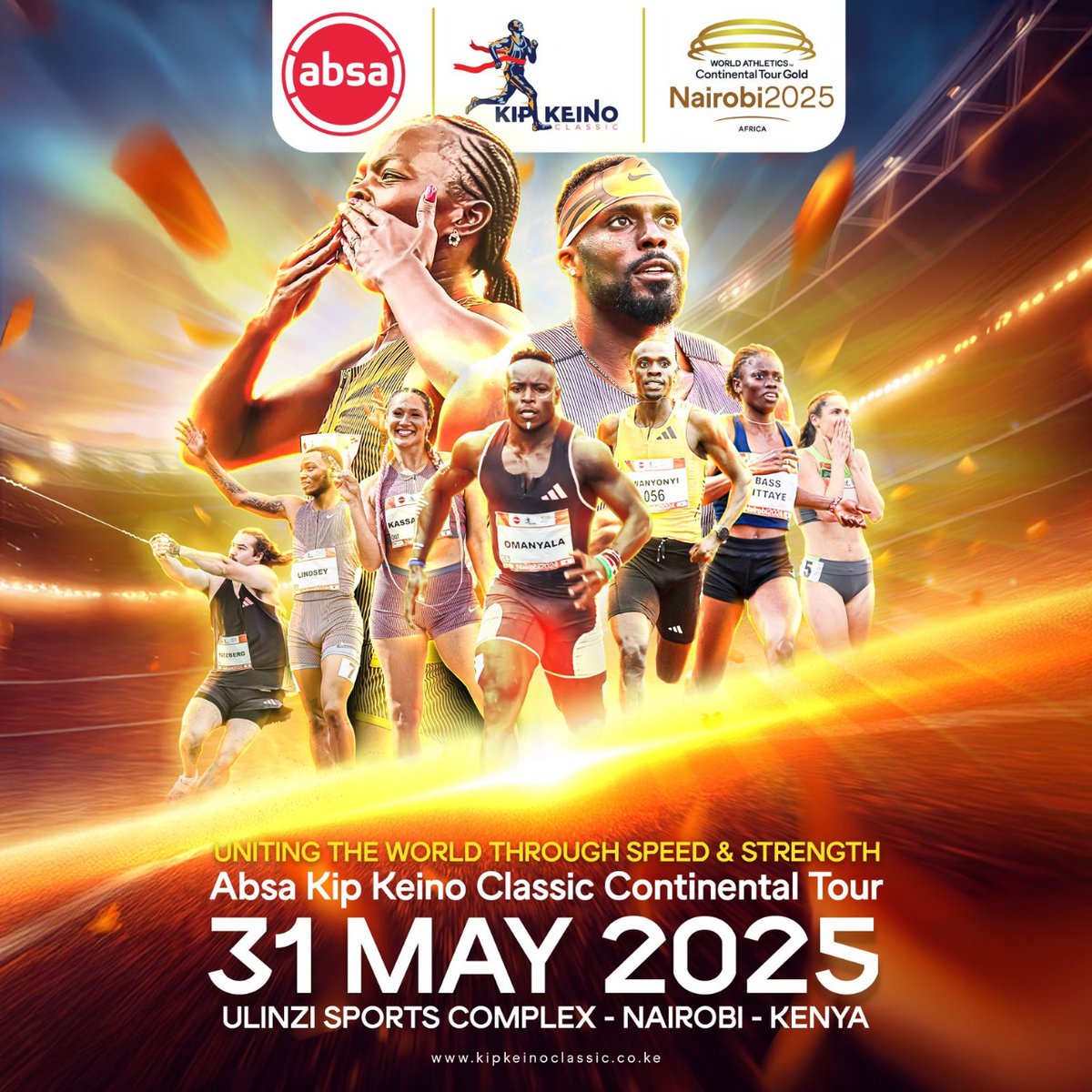 Bring your Kenyan flag, your good vibes, and your whole crew. We’re making noise at Ulinzi for Kip Keino Classic!
#TwendeUlinzi