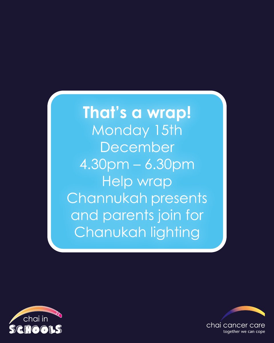 Join our Bar Mitzvah Programme! Celebrating your Bar Mitzvah this year?

Get involved, give back and make a difference 💙

🛍️ Help make gift bags
🥣 Soup making
🎈 Kids Funday
🎁 Wrap Chanukah presents

Sign up now &amp; be part of something meaningful!