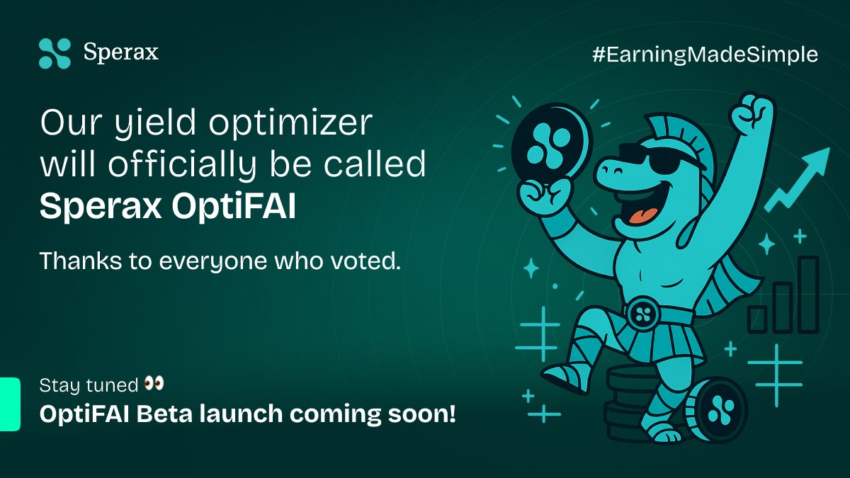 🎉 The name is official — Sperax OptiFAI is coming! #Sperax #OptiFAI #EarningMadeSimple #DeFi