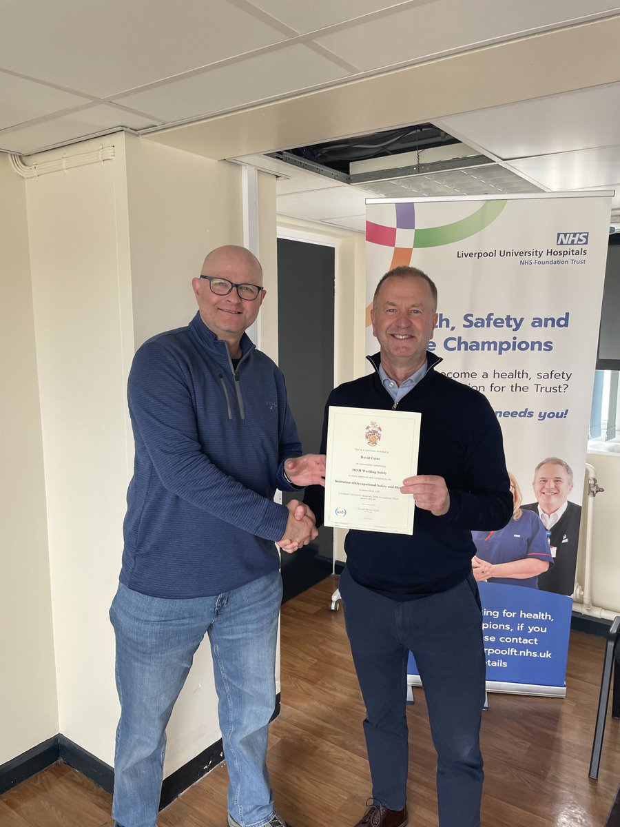 🎓 IOSH Certification Success!

Congratulations to Gaynor Chittick's Audiology team and David Caine from Clinical Education on completing their IOSH Working Safely certification!

This practical training provides essential workplace safety knowledge for all staff.
#IOSHCertified