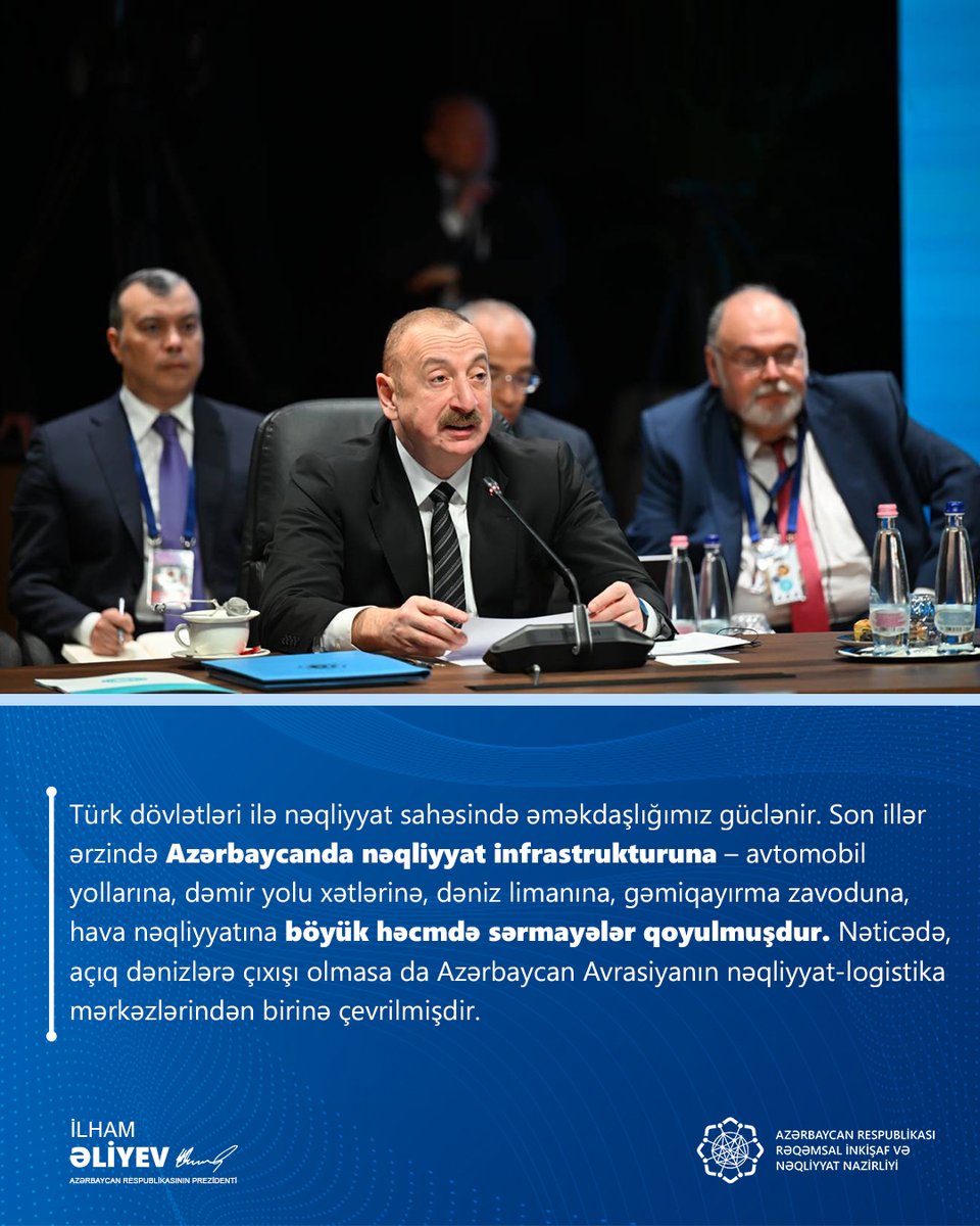 Azərbaycan Prezidenti İlham Əliyev mayın 21-də Macarıstanın paytaxtı Budapeştdə keçirilən Türk Dövlətləri Təşkilatının (TDT) Dövlət başçılarının qeyri-rəsmi Zirvə görüşündə çıxış edib.

Dövlətimizin başçısı bildirib ki:

•Türkiyәnin vә Mәrkәzi Asiya dövlәtlәrinin Azәrbaycan