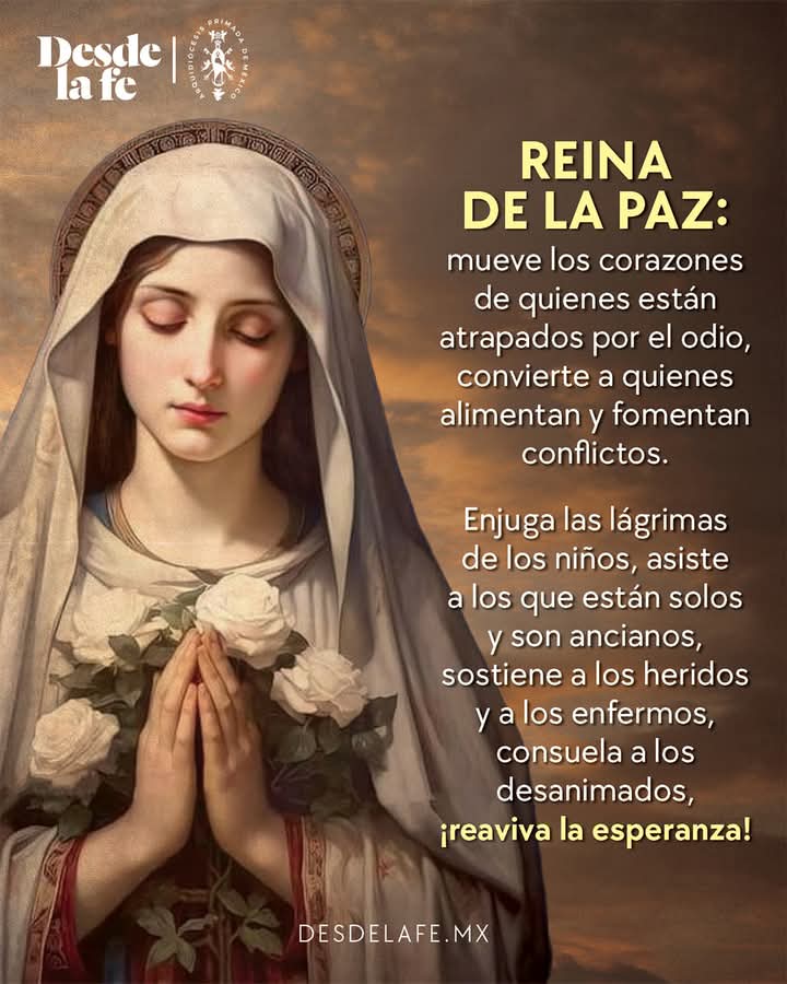ArquidiocesisMx's tweet photo. A veces el alma se queda sin palabras. 

Ver tanto dolor nos rompe, pero no nos apaga.
Por eso oramos, no por rutina, sino porque creemos que Cristo puede cambiarlo todo. La Reina de la Paz camina con los que no se rinden, Dios nos ama a todos y el amor prevalecerá. 🙏

#paz #amor #oración