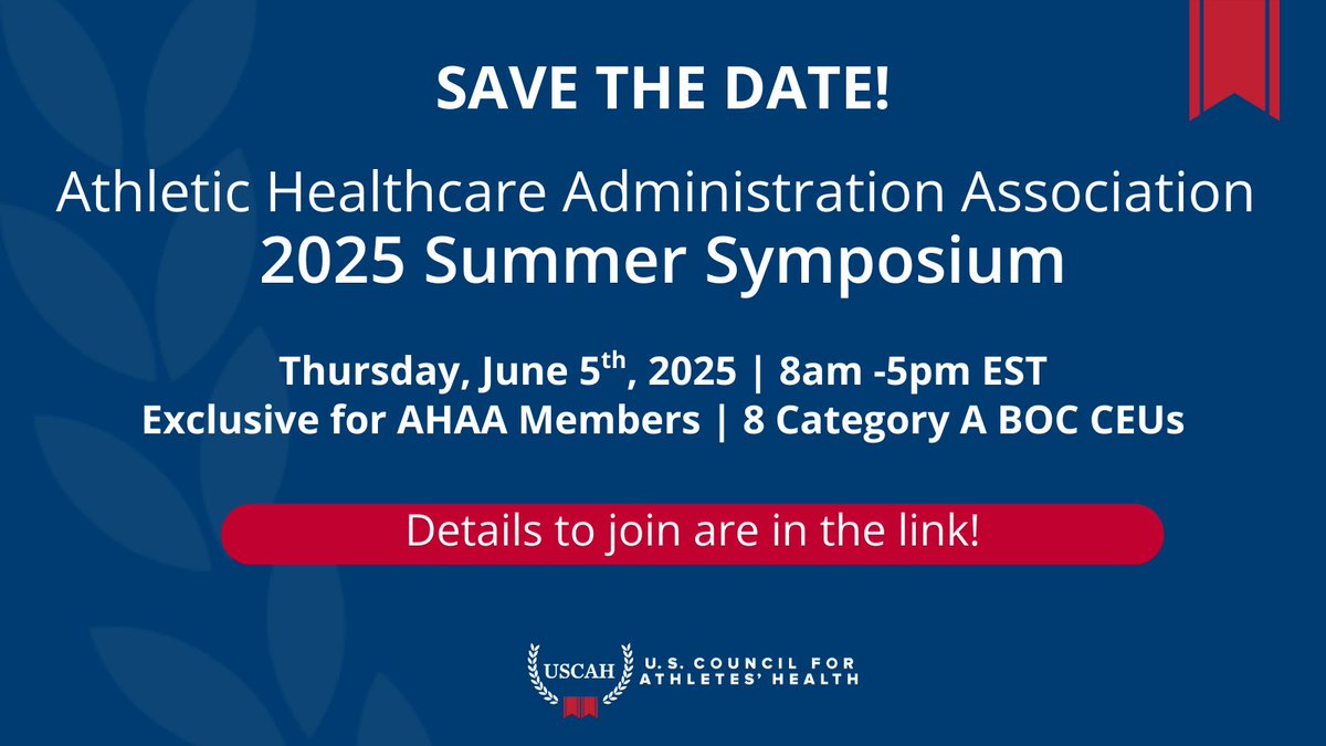Join our Athletics Healthcare Administration Association today! uscah.com/ahaa/subscribe/