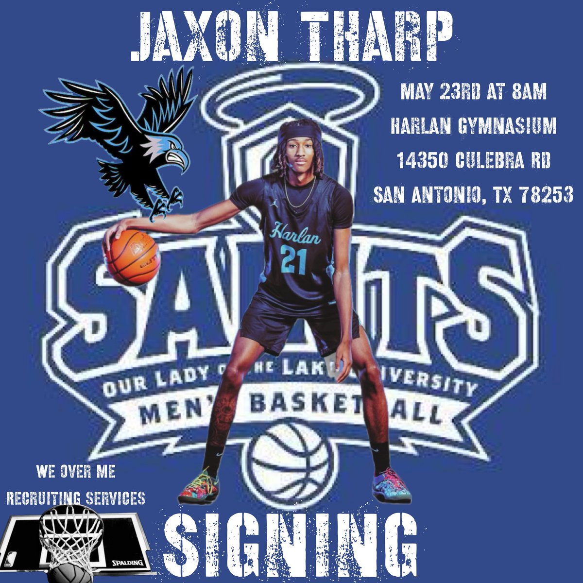 BigA (@biga_satx) on Twitter photo π¨π¨Come out Friday May 23rd 8am at the Harlan H.S. Gym to see <a href="/JaxonTharp/">Jaxon Tharp</a> sign his letter of intent to further his education & play college basketball at the next level. Go Be Great πππ
God is GoodππΌππΌ
<a href="/NISDHarlan/">Harlan High School</a> <a href="/CoachJHall1/">Coach Jarvin Hall</a> <a href="/ballcoach_T/">Keith Taylor</a> <a href="/harlanhoops/">Harlan Hoops π</a> <a href="/OLLUMENBBALL/">OLLU MEN'S Basketball</a> π¨π¨Come out Friday May 23rd 8am at the Harlan H.S. Gym to see <a href="/JaxonTharp/">Jaxon Tharp</a> sign his letter of intent to further his education & play college basketball at the next level. Go Be Great πππ
God is GoodππΌππΌ
<a href="/NISDHarlan/">Harlan High School</a> <a href="/CoachJHall1/">Coach Jarvin Hall</a> <a href="/ballcoach_T/">Keith Taylor</a> <a href="/harlanhoops/">Harlan Hoops π</a> <a href="/OLLUMENBBALL/">OLLU MEN'S Basketball</a>