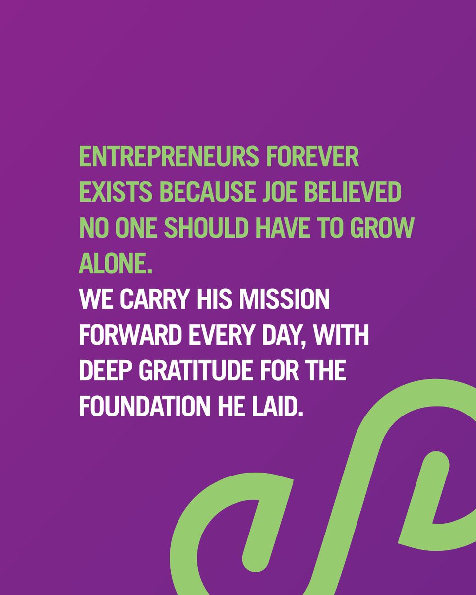 eforeversocial's tweet photo. Today we honor Joe Calihan — our founder, our friend, and a true believer in the power of people. His vision sparked what is now Entrepreneurs Forever, and we carry it forward with gratitude and purpose. 💜💚
#EntrepreneursForever #SmallBusinessMatters #InMemoryOfJoeCalihan" https://t.co/En4k4buHR7