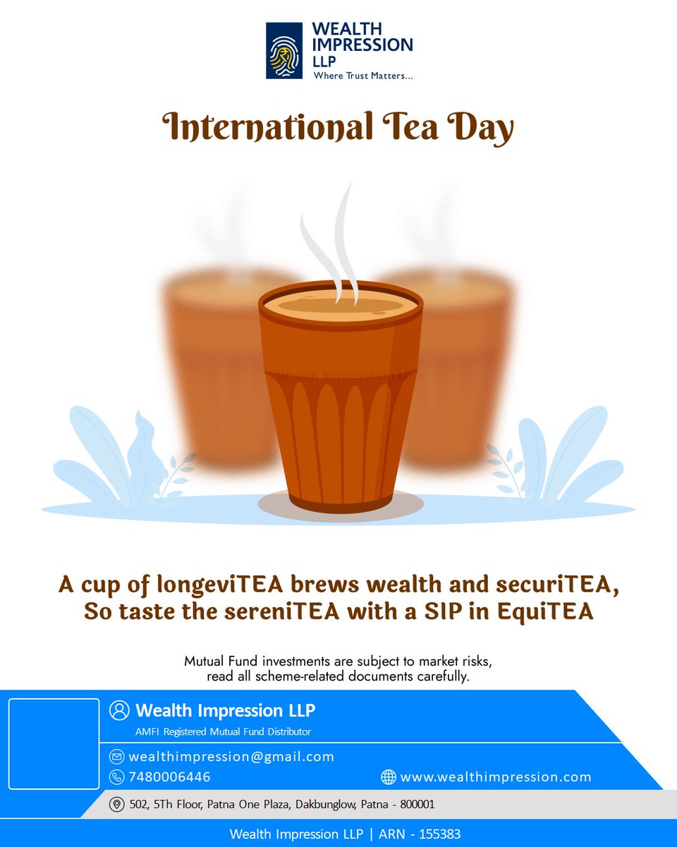 wiPatna's tweet photo. Invest in EquiTEA—where every sip moves you closer to your goals. #EquiTEA #SIPForFuture #SteadyReturns To receive your copy of FREE eBook on Financial Freedom https://t.co/NkQafOWQ4S https://t.co/lIAhhXG7P8
