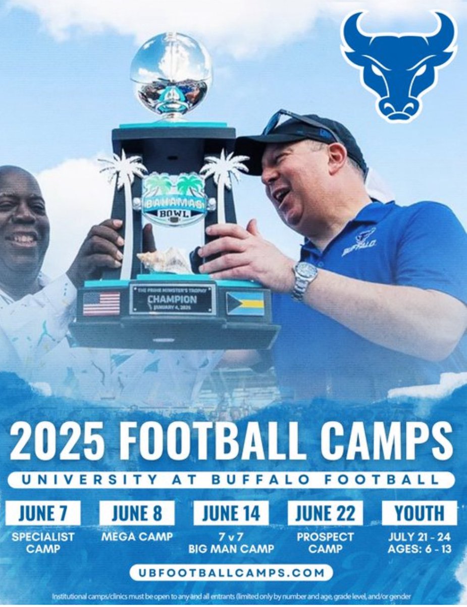 Camden Hall (@camdenhall26) on Twitter photo Thank you <a href="/LoganNewman01/">Logan Newman</a> and the <a href="/UBFootball/">UB Football</a> for the invite to camp! <a href="/JordanSaivon/">Jordan Johnson</a>
#UBhornsUP #UBuffalo #UBTrueBlue #ALL41 #ClassOf2026 Thank you <a href="/LoganNewman01/">Logan Newman</a> and the <a href="/UBFootball/">UB Football</a> for the invite to camp! <a href="/JordanSaivon/">Jordan Johnson</a>
#UBhornsUP #UBuffalo #UBTrueBlue #ALL41 #ClassOf2026