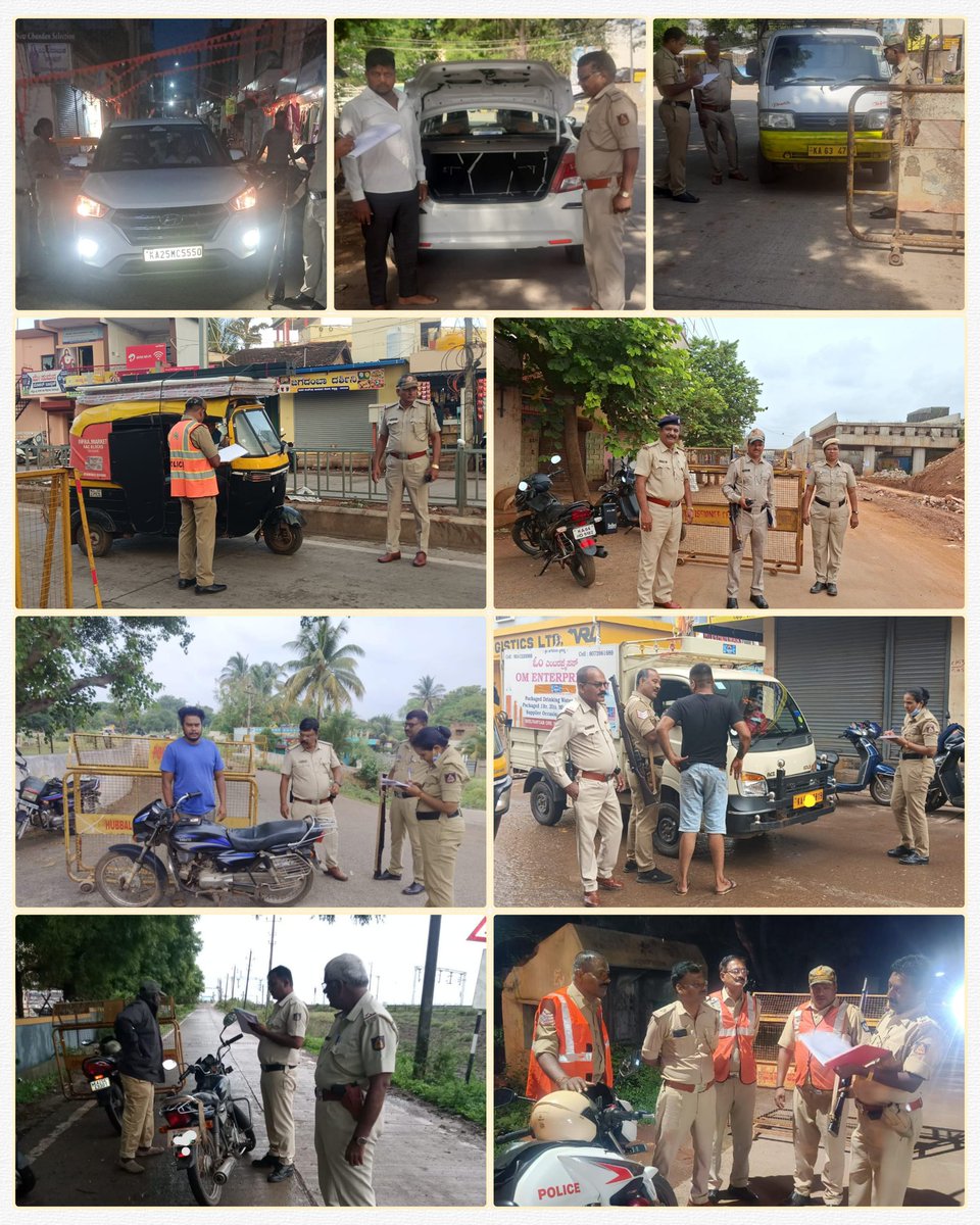 ಸಾರ್ವಜನಿಕ ಸುರಕ್ಷತೆ ಮತ್ತು ಭದ್ರತೆ ನಿಟ್ಟಿನಲ್ಲಿ ಎಲ್ಲಾ ಪೊಲೀಸ್ ಠಾಣೆಗಳ ವ್ಯಾಪ್ತಿಯಲ್ಲಿ ಚೆಕ್‌ಪೋಸ್ಟ್‌ಗಳನ್ನು ನಿರ್ಮಿಸಿ ನಿರಂತರವಾಗಿ ವಾಹನ ತಪಾಸಣೆ ನಡೆಸಲಾಗುತ್ತಿದೆ.
