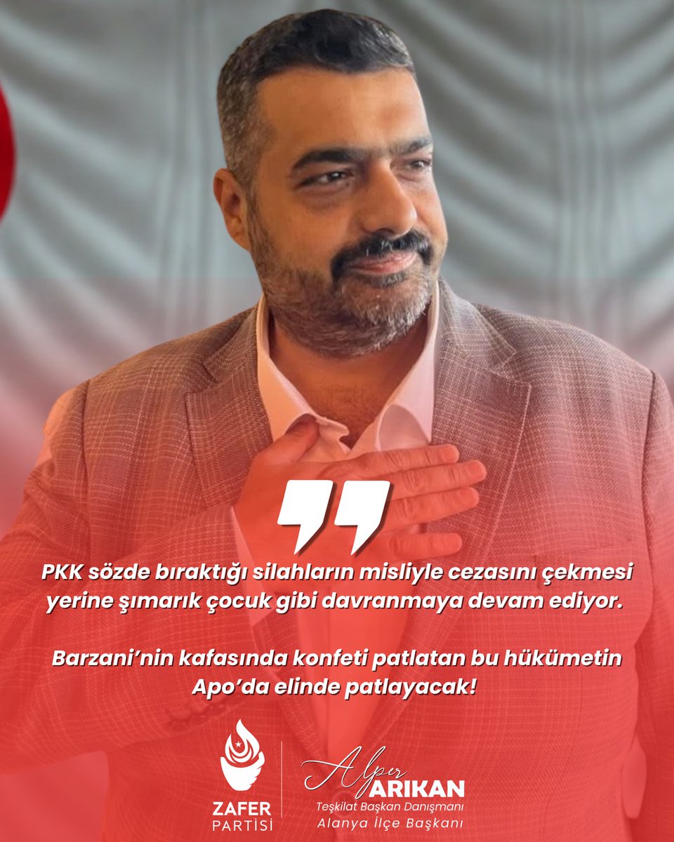 PKK sözde bıraktığı silahların misliyle cezasını çekmesi yerine şımarık çocuk gibi davranmaya devam ediyor. 

Barzani’nin kafasında konfeti patlatan bu hükümetin Apo’da elinde patlayacak!