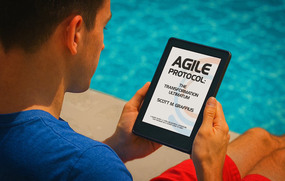 ScottGraffius's tweet photo. “Agile Protocol” is a wildly entertaining, high-velocity story that doubles as a stealth guide to Agile. Get the Kindle/ebook or Audible audiobook (paperback coming soon) 👉 https://t.co/iYrdyhwrOM
#Agile #AgileProtocol #Satire #Tech #Book #TechBook #TechFiction #BusinessFiction https://t.co/imbqdLwPli