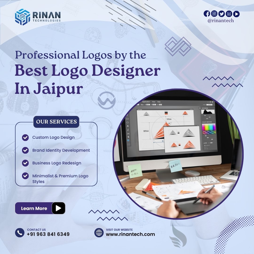 rinantech's tweet photo. Every business deserves a logo that tells its story. With a deep understanding of design trends and brand strategy, we create logos that are not only visually stunning but also meaningful and memorable. 

#logodesignerjaipur #rinantechnologies #bestlogodesigner #customlogodesign https://t.co/OKS1b3ns9l