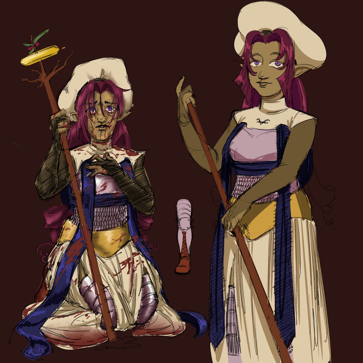 bytesized111's tweet image. Fear and Hunger oc, I took a sudden fascination w the game and have been deep diving for like 2 weeks straight and am out of content lmao