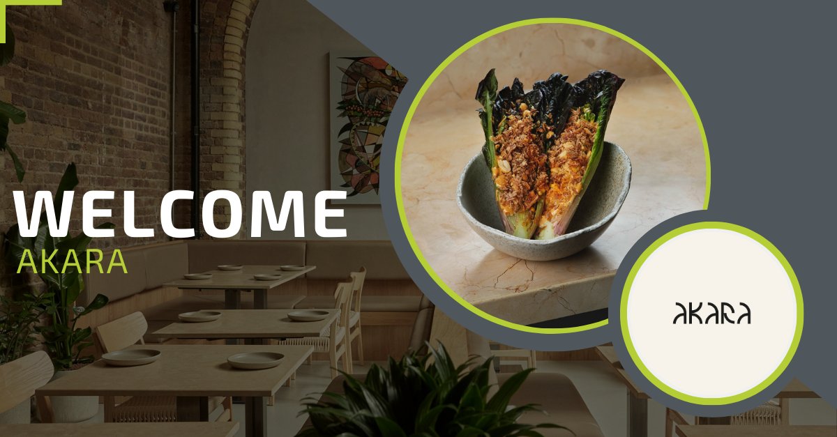 We are pleased to welcome on board - Akara!👋 

A restaurant located in Borough Yards, offering a relaxed dining experience with a modern twist on West African cuisine🦁

We are incredibly excited to be supporting the team to focus on service &amp; brand standards💚

#hospitality