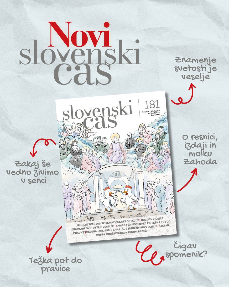 Koliko resnice zmore narod? Kaj ostane, ko se dvigne prah zgodovine? Zato Slovenski čas tudi ta mesec ne kleči pred “kulturo pozabe”, ampak prinaša prispevke o zgodovinskih krivicah, duhovni pokončnosti in naši (ne)zmožnosti sprave. 
Prelistaj ga: druzina.si/flip-book/prev…