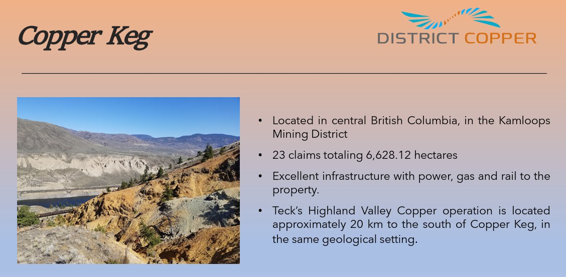 CopperCorp's tweet photo. We're gearing up for the next phase of exploration at Copper Keg, located on the northern end of the prolific Guichon Creek batholith, host to $TECK's Highland Valley Copper mine and TSX: $NGD's New Afton #gold-#copper mine

Join us #mintwit 

$DCOP.v
https://t.co/vQz5g4ZOVu https://t.co/CJZ5aJKnp1