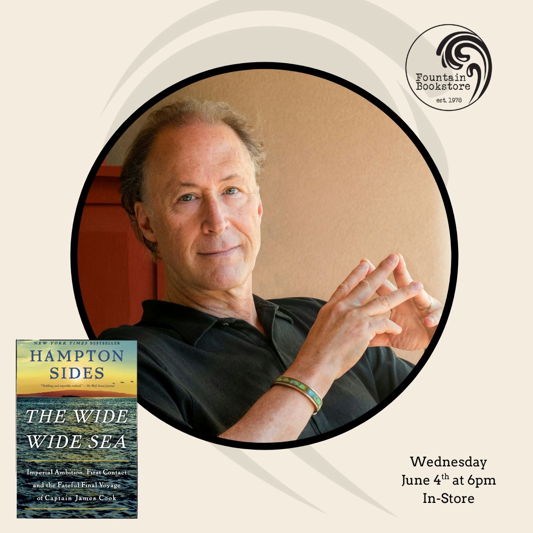 The NYT Bestseller Wide Wide Sea is now out in paperback! Hampton will be presenting a talk in the store and signing copies! #staffpick #indiebookstore #hamptonsides #history