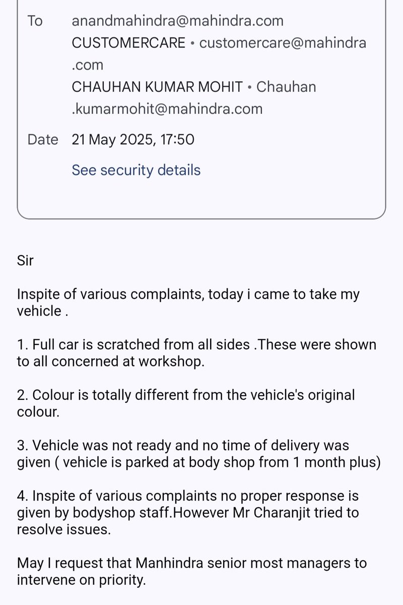 NobleWirk2's tweet photo. @MahindraRise @anandmahindra No call No response from our Mahindra Authorities....KONCEOT MAHINDRA  HSIIDC INDUSTRIAL ESTATE, GP-11, Sector 18, Gurugram, Haryana 122015 https://t.co/S17LfopKsq