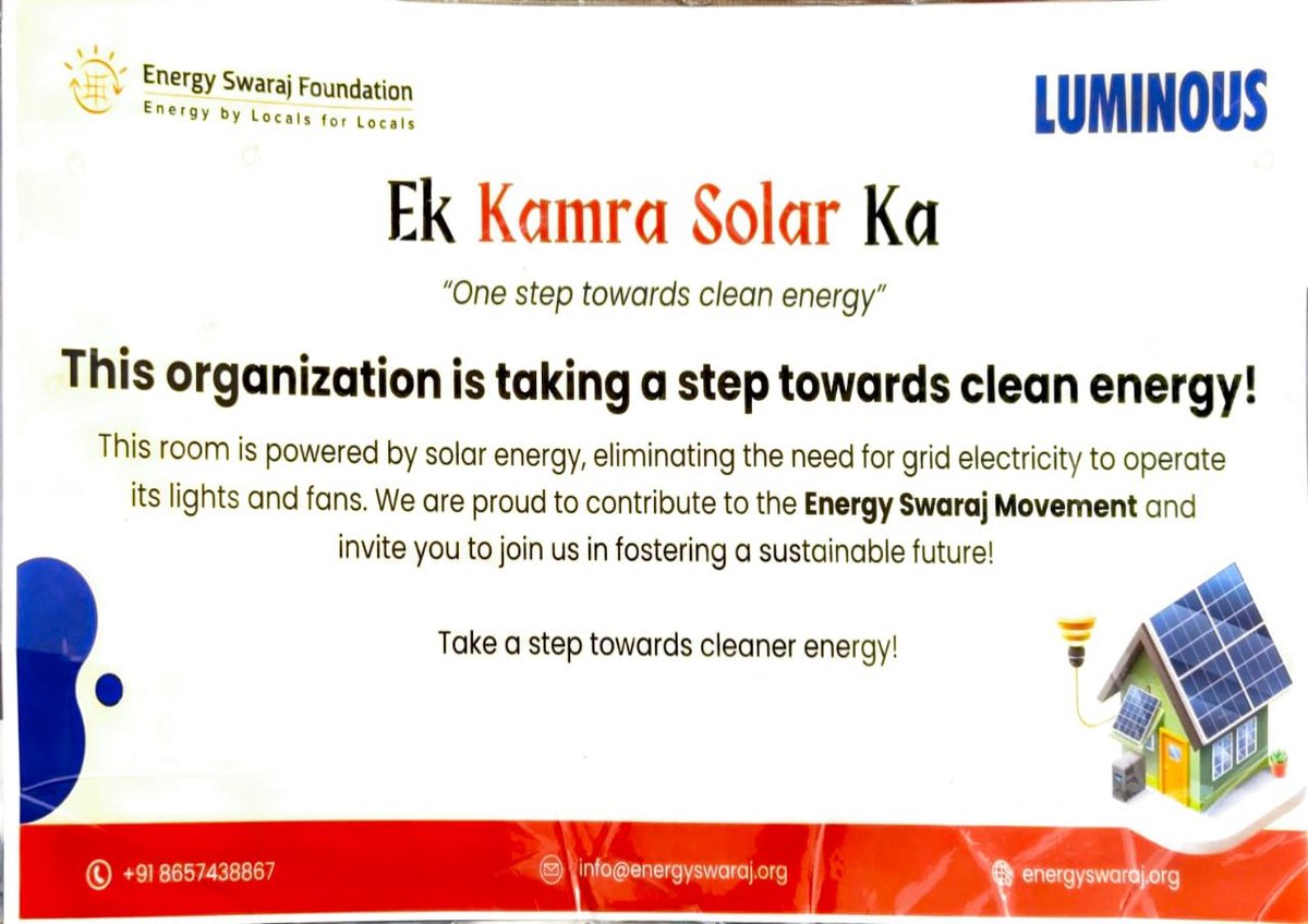 ramesh_gohe's tweet photo. @ggv_smc 
The successful handover of *“Ek Karma Solar Ka”* certificates, in collaboration with Energy Swaraj Foundation, was made possible under the visionary leadership of Hon’ble Vice-Chancellor *Prof. Alok Kumar Chakrawal sir*. His guidance continues to inspire GGV and its.. https://t.co/nCkKbOfeFI