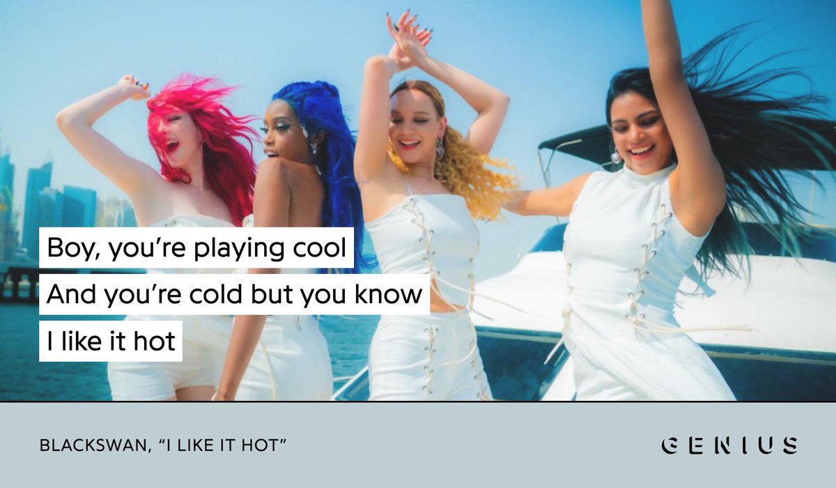Global girl group BLACKSWAN (<a href="/blackswan_drent/">Blackswan Official</a>) has returned with their long-awaited third single, "I Like It Hot"! Check out the lyrics to the song on Genius now!

#BLACKSWAN #블랙스완 #ILikeItHot

🔗 genius.com/Blackswan-i-li…