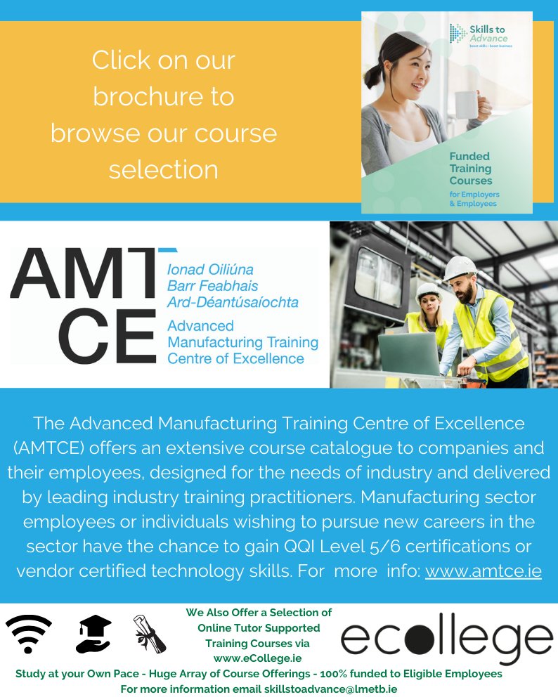 Skills to Advance LMETB (@lmetbie) on Twitter photo Are you ready to take on the challenge of upskilling or reskilling?
Skills to Advance will be providing a variety of courses in 2025. Explore this newsletter to discover the available options.
For info, reach out to:
skillstoadvance@lmetb.ie
#upskilling Are you ready to take on the challenge of upskilling or reskilling?
Skills to Advance will be providing a variety of courses in 2025. Explore this newsletter to discover the available options.
For info, reach out to:
skillstoadvance@lmetb.ie
#upskilling