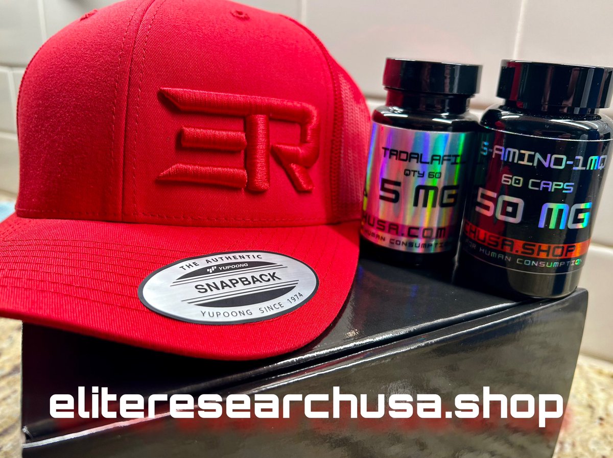 freedooksX's tweet image. 🔥🔥🔥GIVEAWAY THURSDAY🔥🔥🔥
5-AMINO 1-MQ
TADALAFIL 5 MG (NO ITS NOT IN STOCK)
RED ON RED LIMITED YUPOONG
MUST LIKE AND REPOST
48 HOURS
USA ONLY - SORRY CANADA
