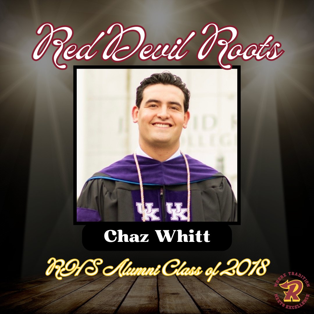 russellind's tweet photo. Congrats to RHS alum Chaz Whitt (Class of 2018) on graduating from @UKCollegeofLaw! He’s joining Casey, Bailey & Maines in Lexington this fall. Proud of our Red Devils doing big things!
#RedDevilPride #RHSAlumni https://t.co/qV0rmzBuzU