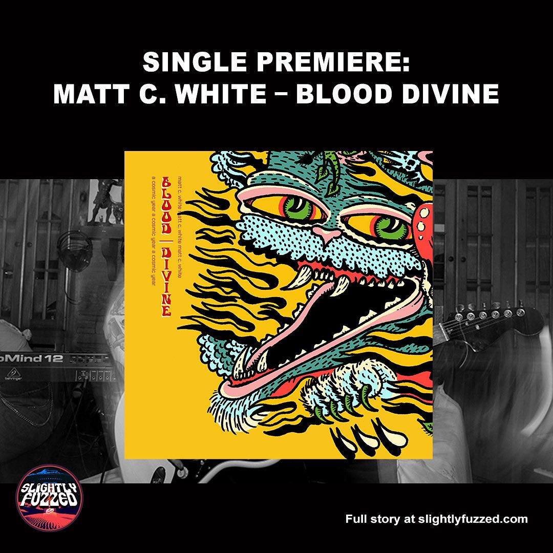 Premiering now on Slightly Fuzzed! The brand new track from Matt C. White - Blood Divine is out now! Check it out: slightlyfuzzed.com/single-premier…

#heavypsych #fuzz #psychedelic #newmusic